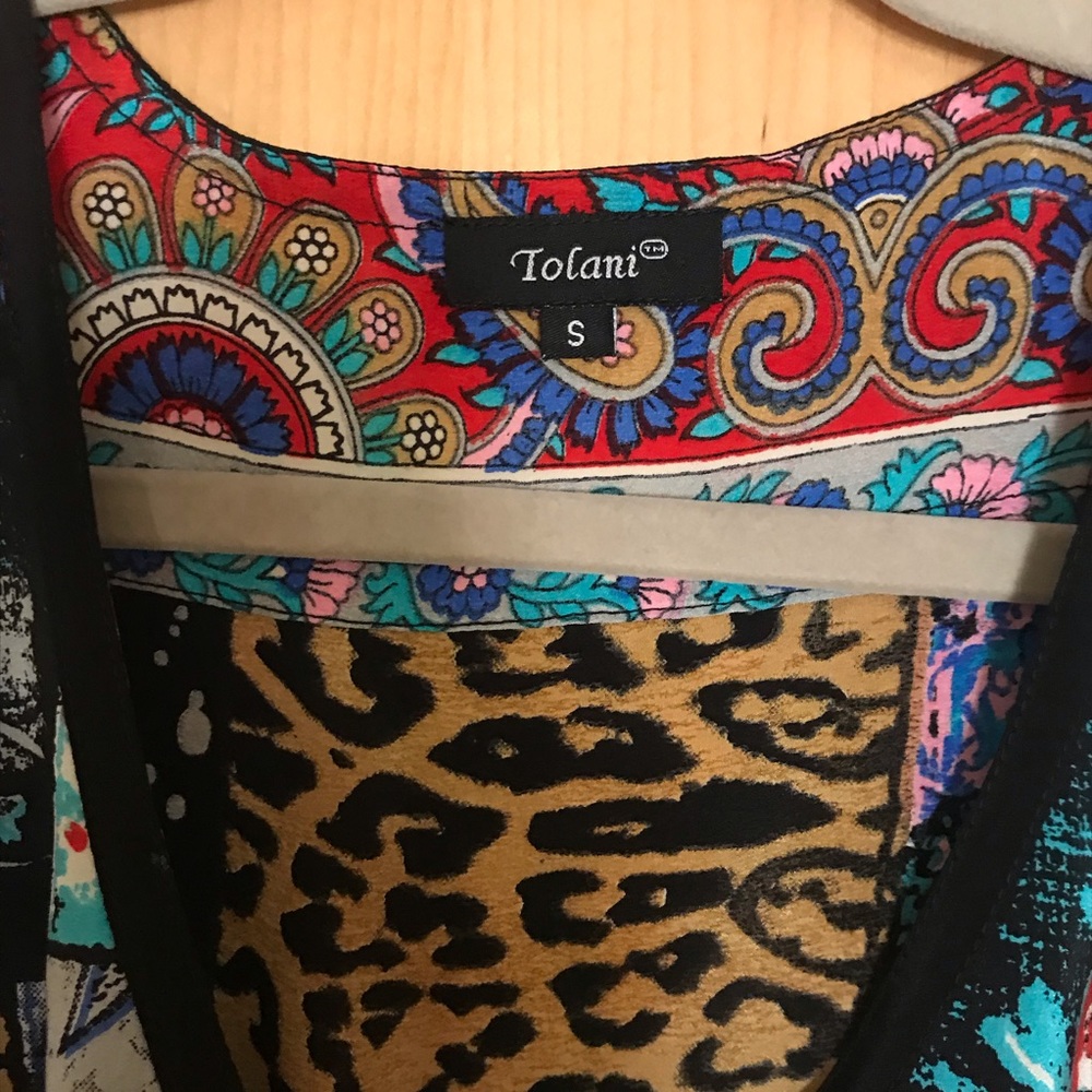 Anthropologie Tolani Boheme Silk Print Dress - Picture 3 of 7